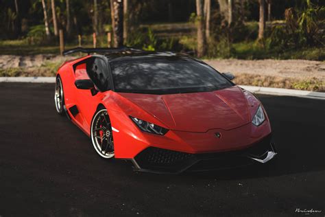 Red Devil: Lamborghini Huracan on Matte Black Brixton Wheels — CARiD ...