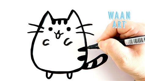 Drawing cartoon | Pusheen Fat Cat วาดรูปแมวอ้วน | วิธี วาด แมว - STC EDU