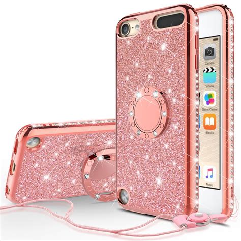 iPod Touch 7 Case,iPod 7/6/5 Case,Glitter Cute Phone Case Girls Women ...