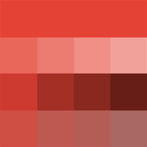 #Vermillion Hue, Tints, Shades & Tones (Hue) ( pure color ) with Tints ...