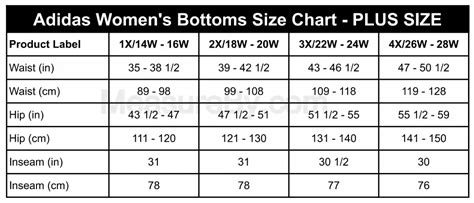 Adidas Pants Size Chart (Complete Guide for Men, Women, Kids)