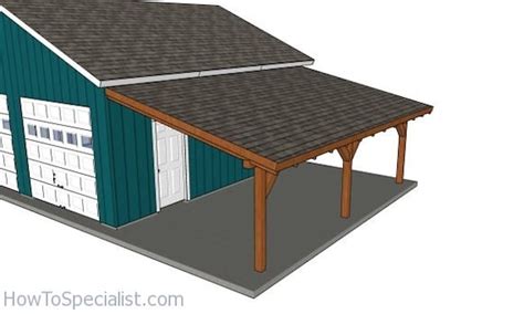 12x24 Attached Lean to Carport Plans - Etsy