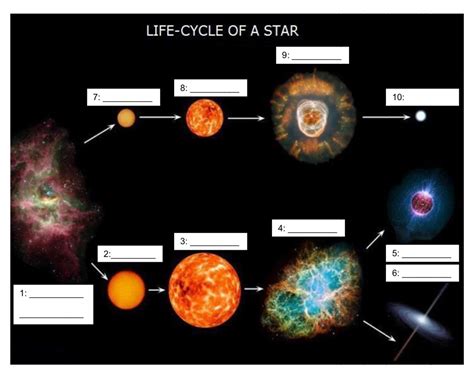 The Life Cycle of a Star - Worksheet 3 - Wednesday, May 1, 2019 | Star ...