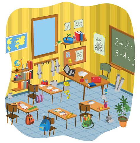 School Classroom Cartoon Vector Pack :: Behance