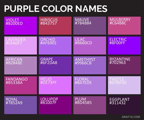 Top 40 Purple Hex Codes for Creative Designs They'll Love | LouiseM