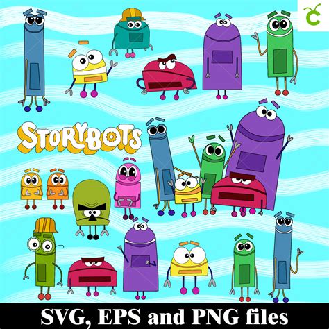 Storybots Backdrop, Kids Party Background, Story Bots Digital Printable ...