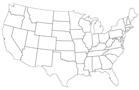 خريطة فارغة من الولايات الأمريكية المتحدة الأمريكية خريطة فارغة (أمريكا ...