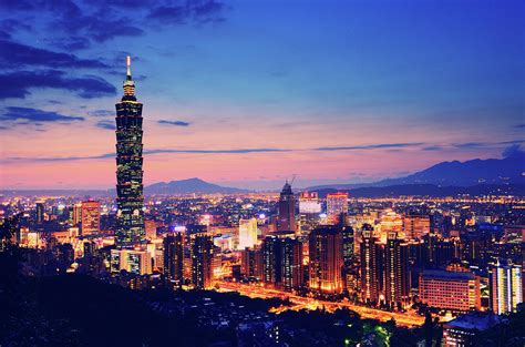 Night View Of City And Taipei 101 Photograph by Joyoyo Chen - Fine Art ...