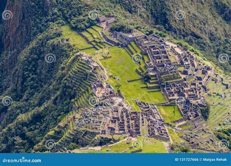 Aerial View of Machu Picchu Stock Photo - Image of cusco, lost: 131727666