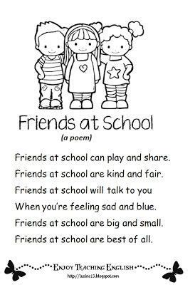 poem about name kids - Google Search | Poems about school, Preschool ...