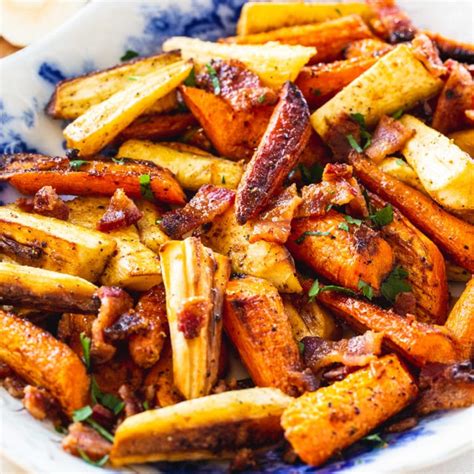 Roasted Carrots and Parsnips with Bacon - Spicy Southern Kitchen