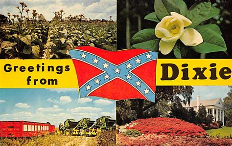 Greetings from Dixie USA Civil War Postcard | OldPostcards.com