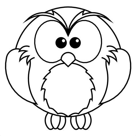 Coloring Owl Colouring Page