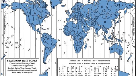 Free Printable World Time Zone Map with Countries in PDF - Blank World Map