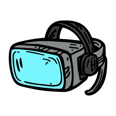 vr headset doodle illustration on isolated background 23105413 Vector ...