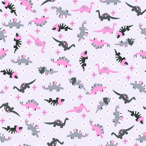 Download Cute Pink Dinosaur And Black Pattern Wallpaper | Wallpapers.com