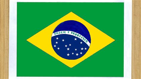 Brazil Flag Drawing Easy - How to Draw Brazil Flag/National Flag of ...