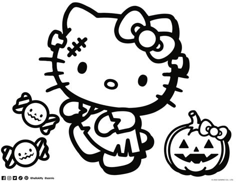 Hello kitty and friends halloween coloring pages – Artofit