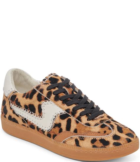 Dolce Vita Notice Stitch Leopard Print Calf Hair Retro Sneakers | Dillard's