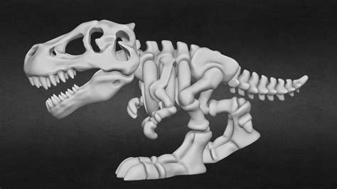 T- REX SKELETON STL for 3D Print - Buy Royalty Free 3D model by ...