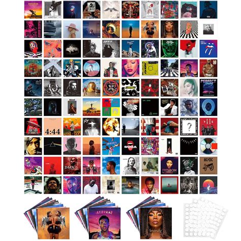 Buy LAPNOXX 100 Pcs Album Cover Aesthetic Pictures Wall Collage Kit ...