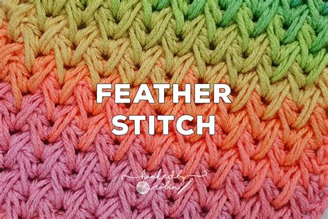 Crochet Feather Stitch Written Pattern — Hooked by Robin