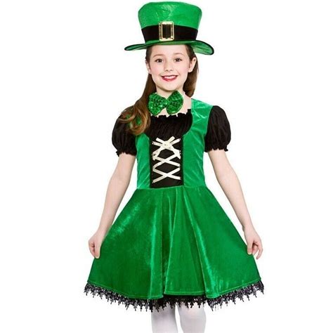 Deluxe Para Niños Leprechaun Disfraz Para Niña Infantil San Patricio ...