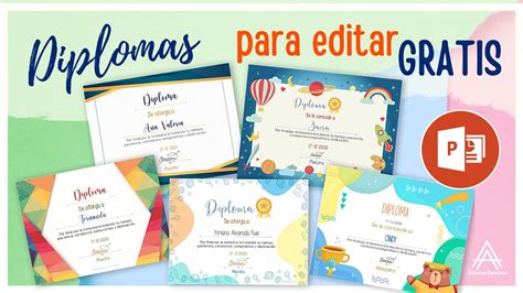 🔵 𝗗𝗜𝗣𝗟𝗢𝗠𝗔𝗦 para descargar y modificar 𝗚𝗥𝗔𝗧𝗜𝗦 | Certificados editables ...