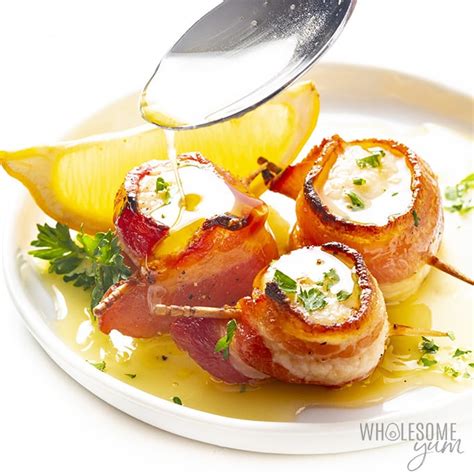 Bacon Wrapped Scallops Recipe In The Oven | Wholesome Yum