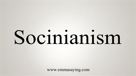 How To Say Socinianism - YouTube