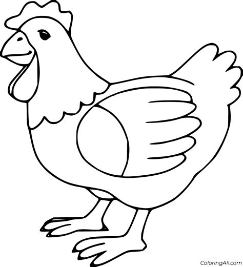 26 free printable Chicken coloring pages in vector format, easy to ...