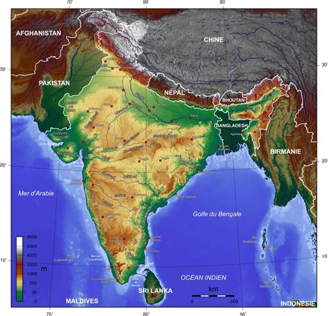 India topogaphy - Maps of India