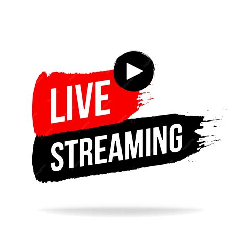 Premium Vector | Live streaming icon, emblem, logo in brush stroke ...