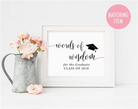 Printable Words of Wisdom for Graduate Cards Advice for the - Etsy