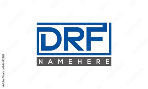 DRF Letters Logo With Rectangle Logo Vector Stock Vector | Adobe Stock