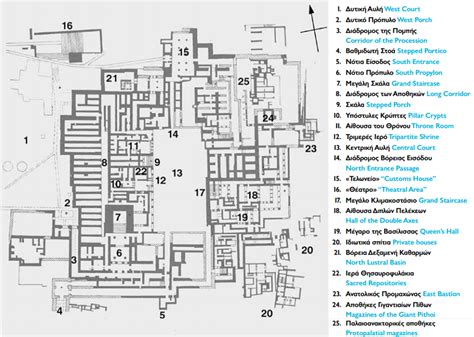 The ground plan of the Minoan Palace of Knossos | Minoan, Ancient maps ...