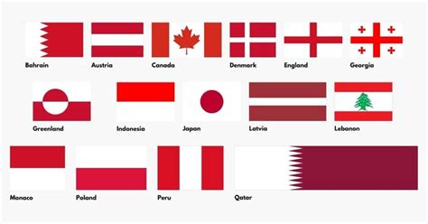 Red and White Flag: Countries Flags With These Colors - Eggradients.com