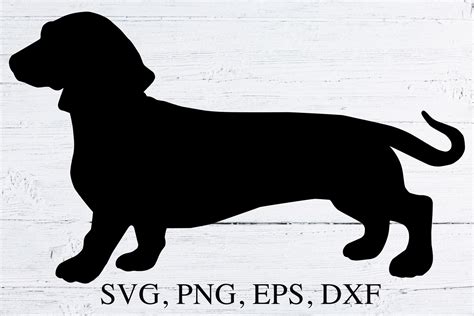 Dachshund Silhouette SVG Cut File Wiener Graphic by TanuschArts ...