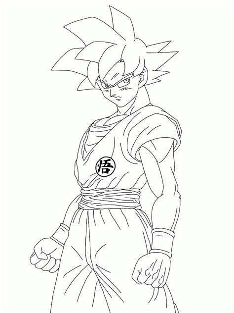 Goku Super Saiyan God Coloring Coloring Pages