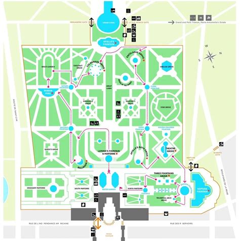 Traveler Information - Versailles map & entrances