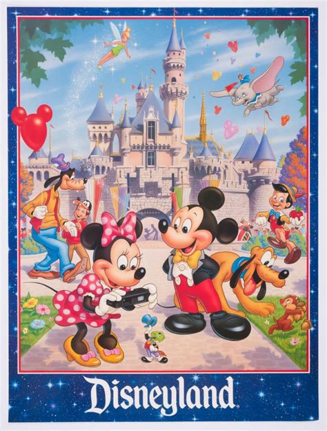 Disneyland Characters Enjoying the Castle Poster - ID ...