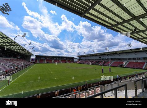 A general view of the Leigh Sports Village Stadium, the home of Leigh ...