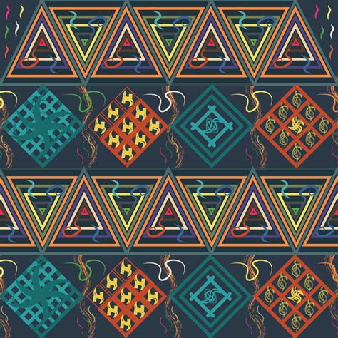 traditional contemporary art geometric ethnic tribal pattern vector ...