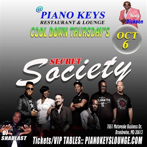 Piano Keys Lounge Cool Down Thursdays with Secret Society, Piano Keys ...