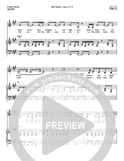 Not Today Sheet Music PDF (Hillsong UNITED) - PraiseCharts