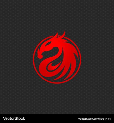 Dragon logo design template Royalty Free Vector Image