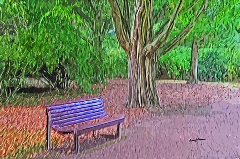 Park Bench Painting by Anthony Caruso