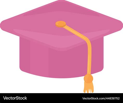 Pink graduation cap Royalty Free Vector Image - VectorStock