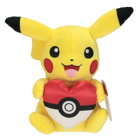 Limited Edition Pokemon Plush - 8" Pikachu with Heart Pillow - Walmart ...