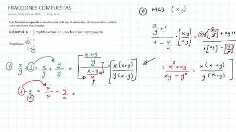 FRACCIONES COMPUESTAS | ALGEBRA | EJ 2 - YouTube